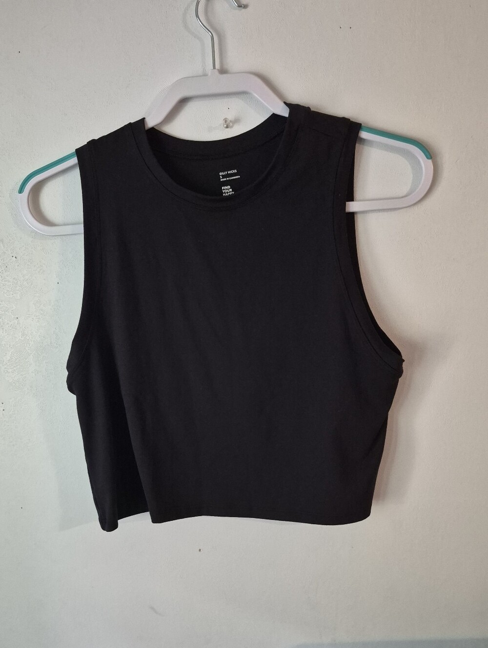Gilly Hicks Black Cropped Tank Top Small